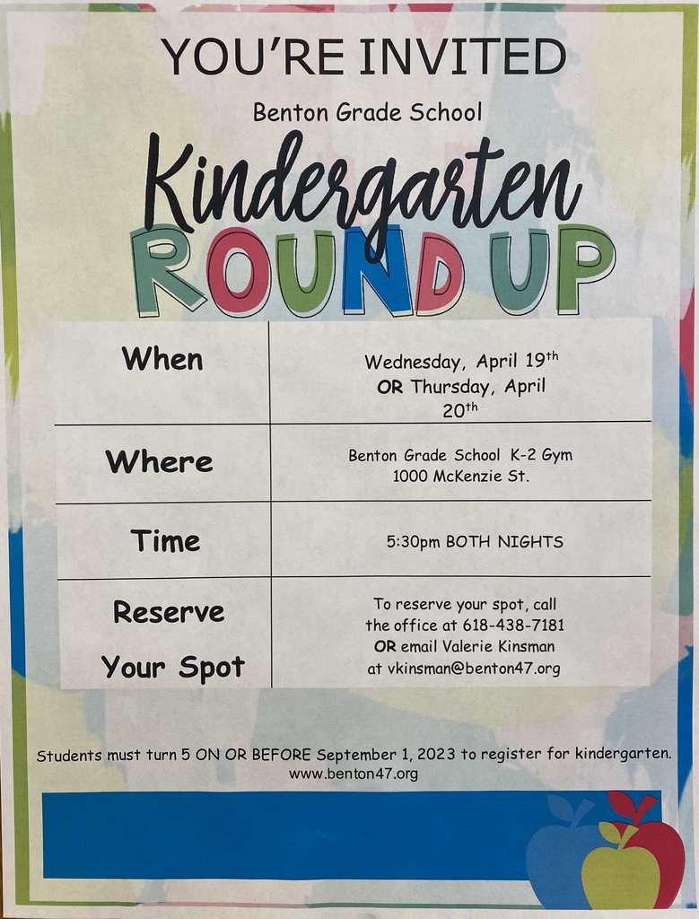 Kindergarten Round Up Notice